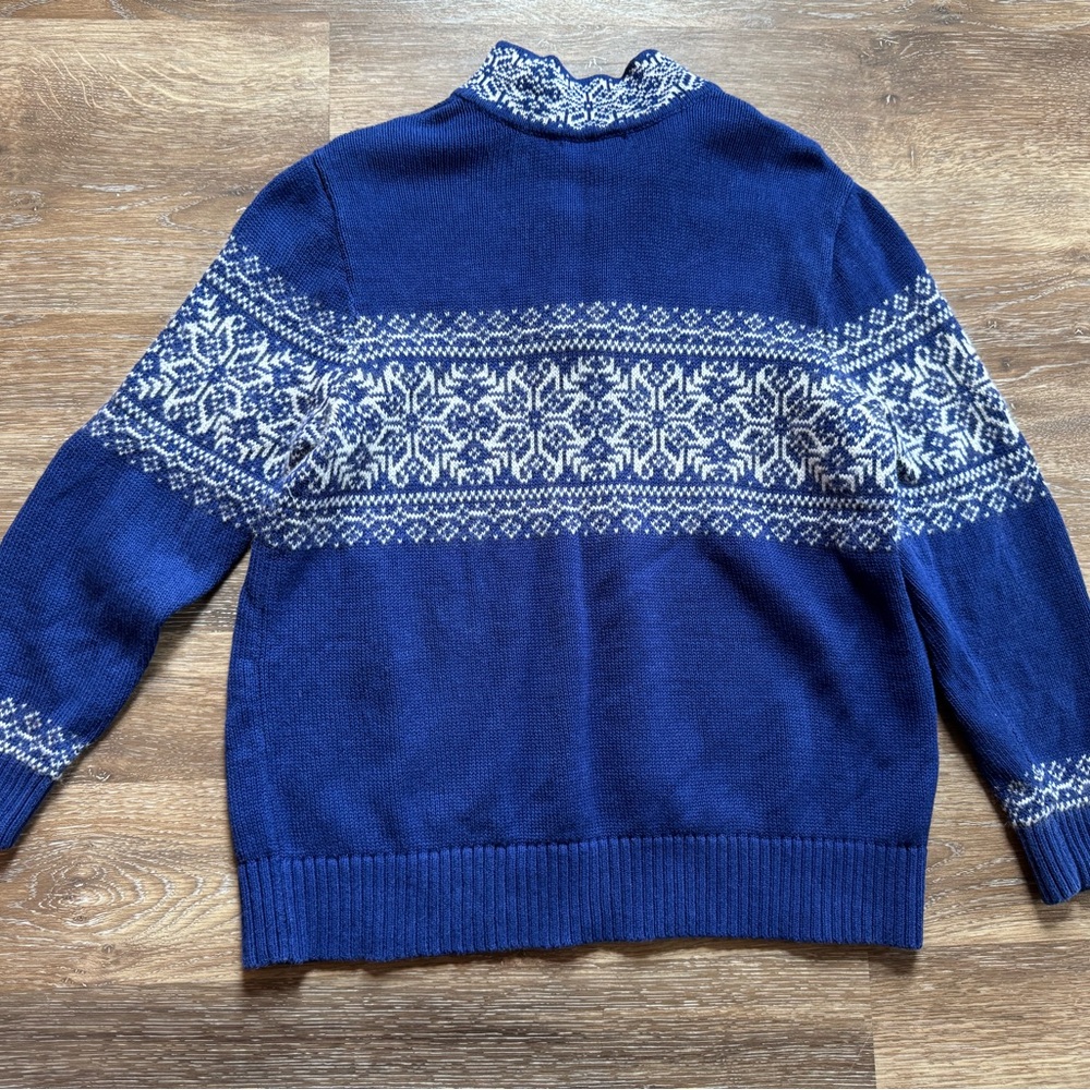 CJ Banks 1X Quarter Zip Snowflake Sweater. - Picture 5 of 12